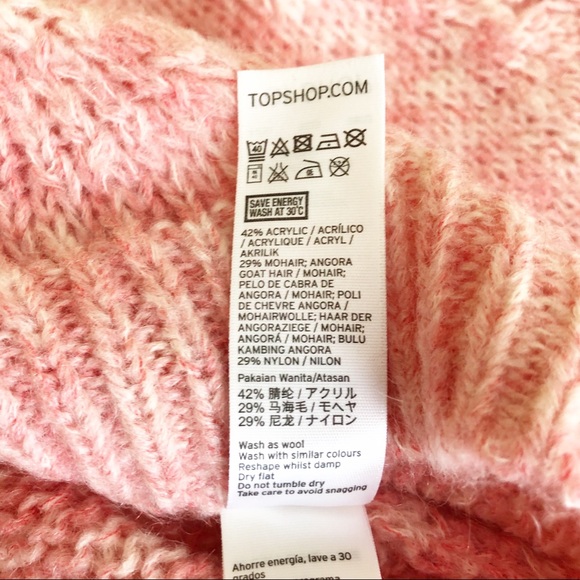 Topshop Open Knit Pink Crop Sweater - Picture 8 of 8
